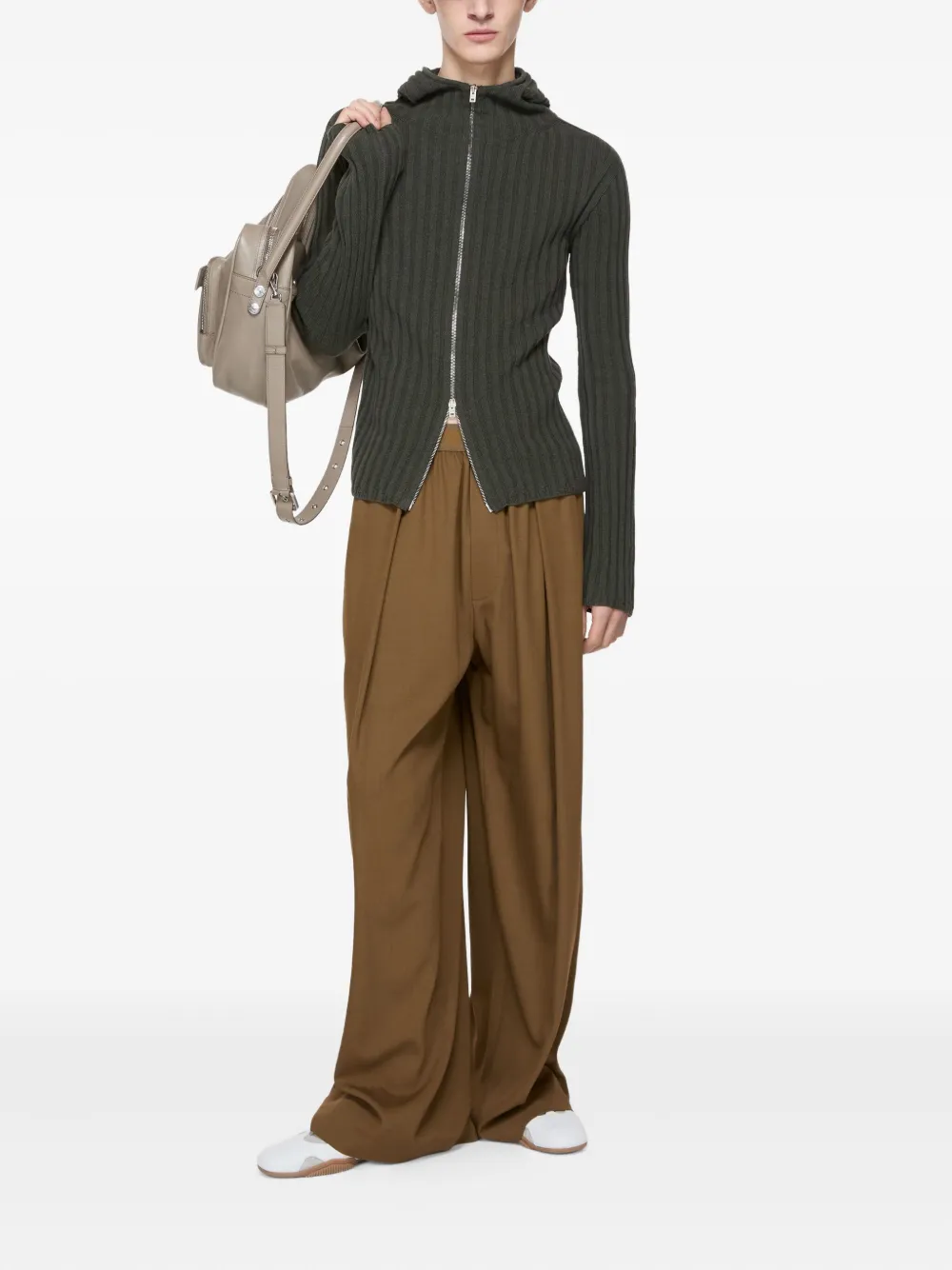 Acne Studios Broek met logoband Bruin