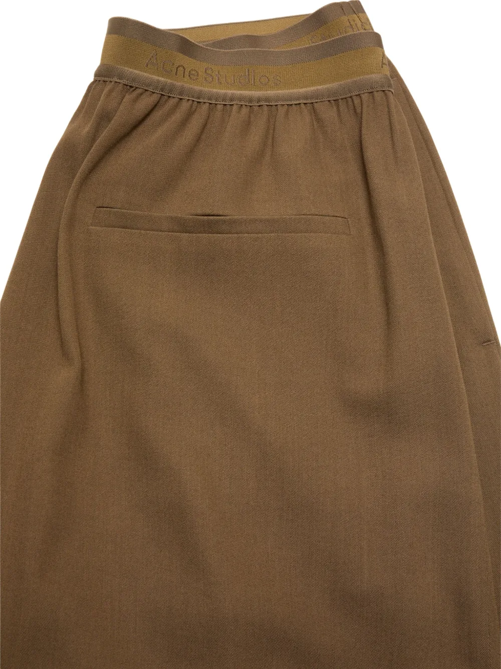 Acne Studios Broek met logoband Bruin