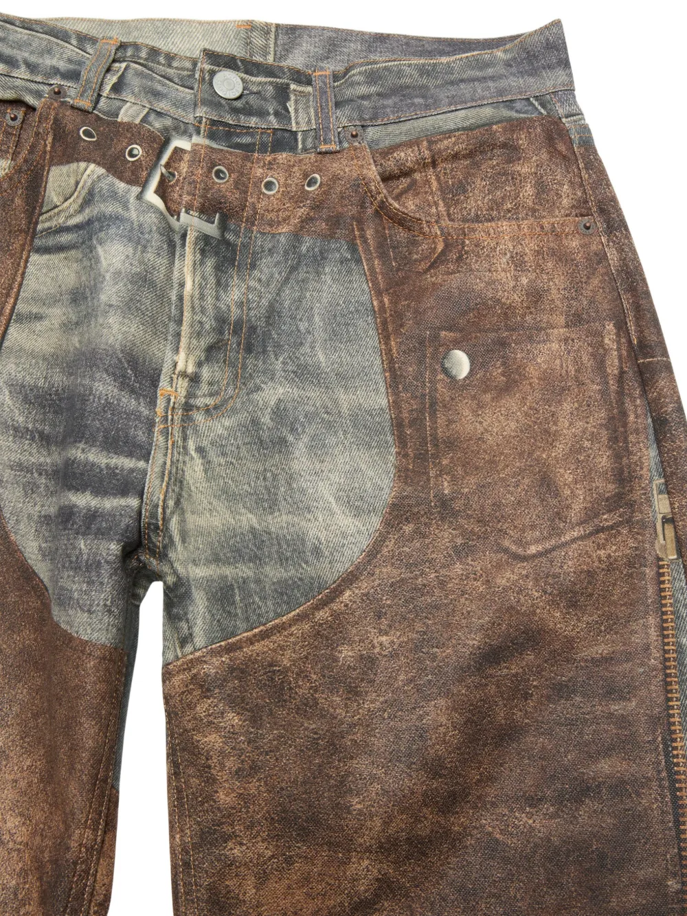 Acne Studios Jeans met print Bruin