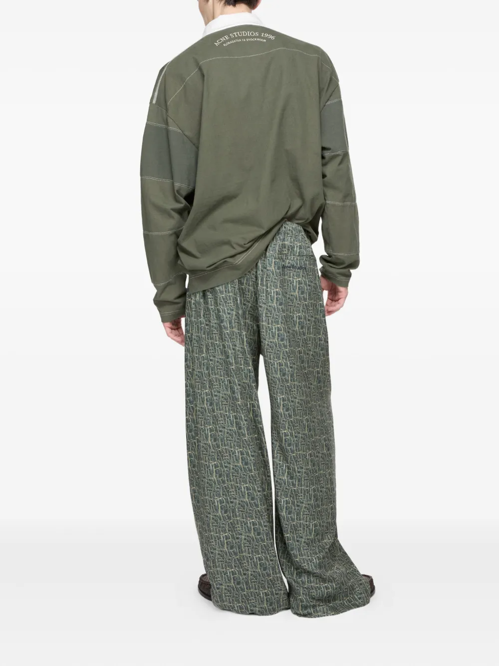 Acne Studios Trainingsbroek met abstracte print Groen