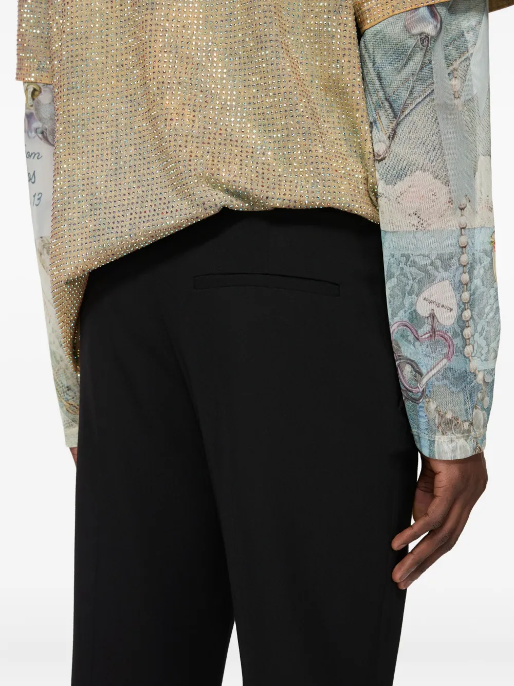 Acne Studios zip-fly trousers Zwart