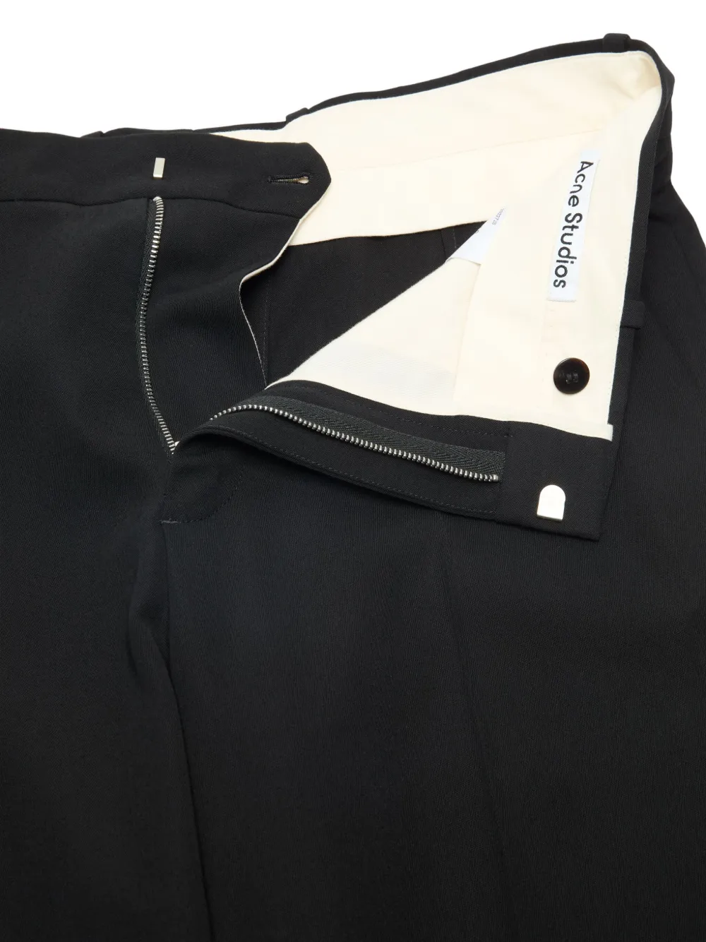 Acne Studios zip-fly trousers Zwart