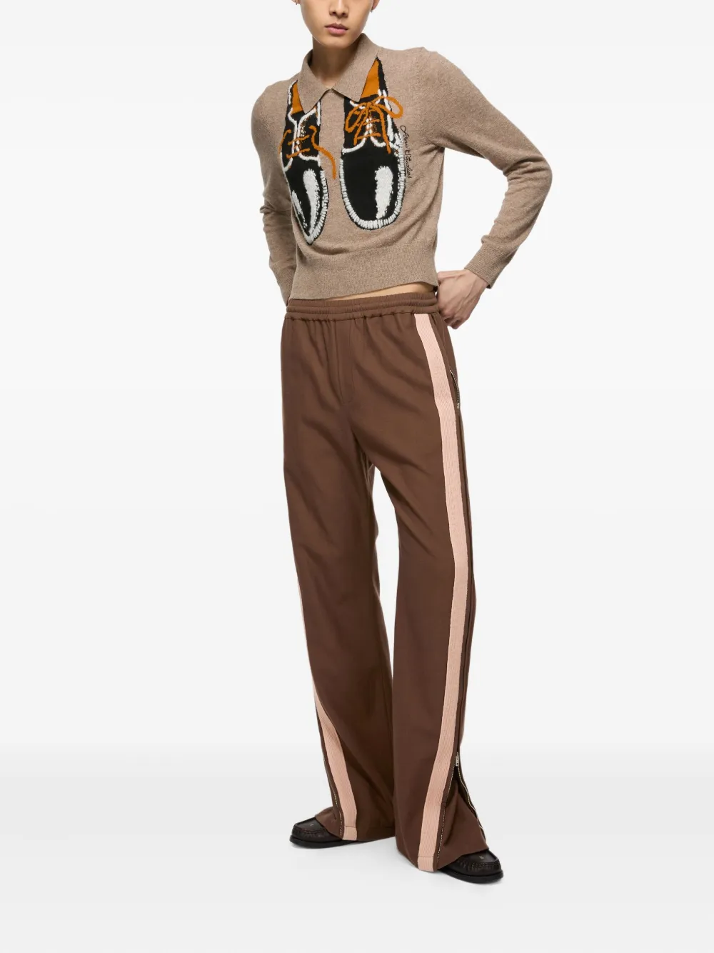 Acne Studios Trainingsbroek met rits - Bruin