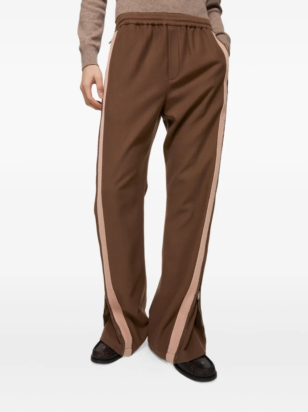 Acne Studios Trainingsbroek met rits Bruin