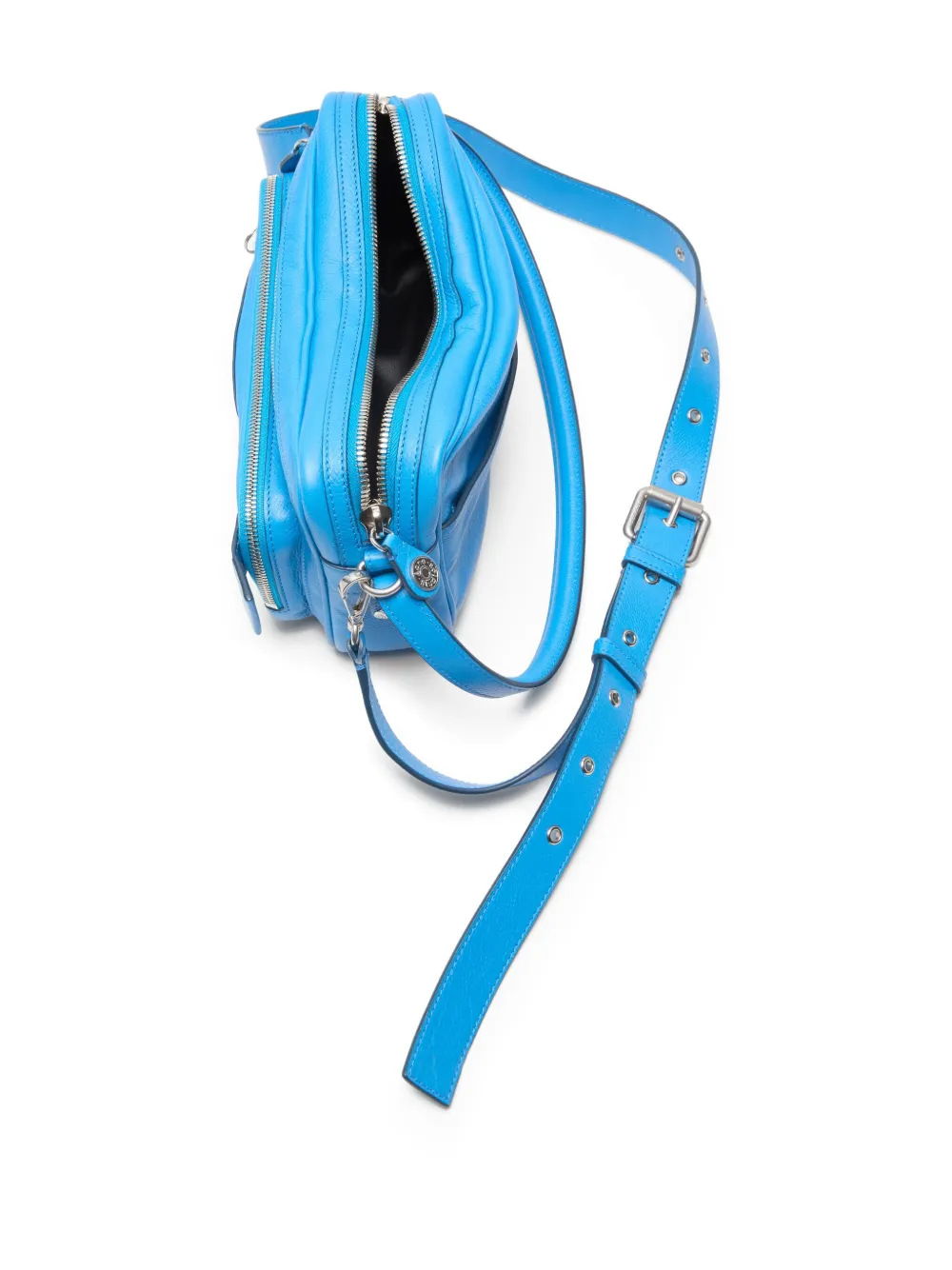 Acne Studios Leren schoudertas met rits Blauw