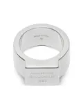 Acne Studios rectangular-logo signet ring - Silver