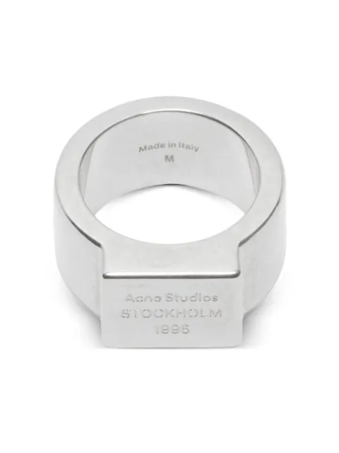 Acne Studios rectangular-logo signet ring