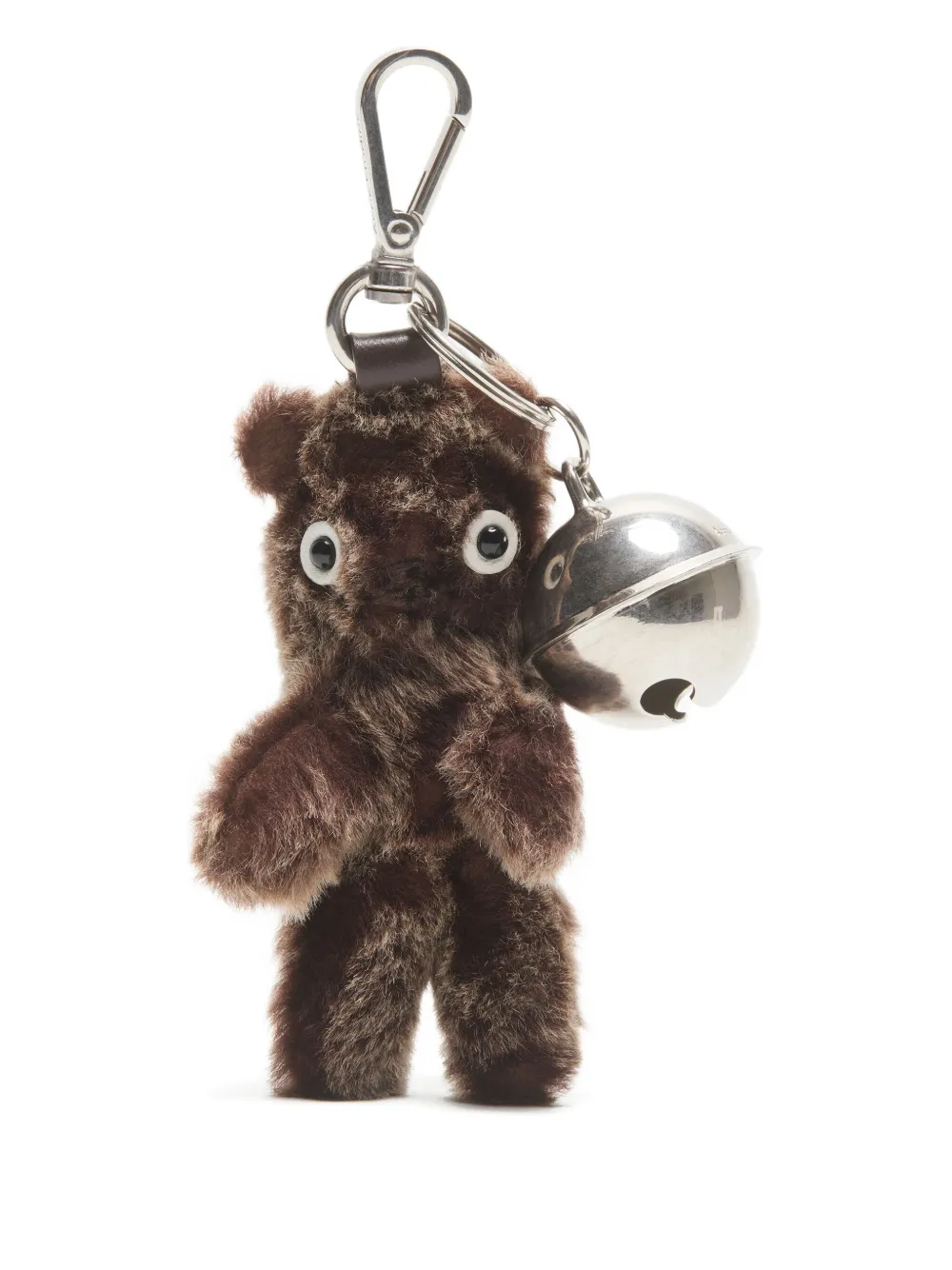Acne Studios Teddy Bear Keyring In Brown