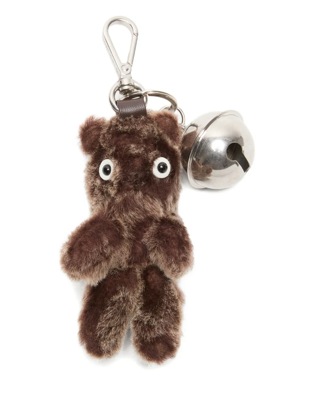 Acne Studios Teddy Bear Keyring In Brown
