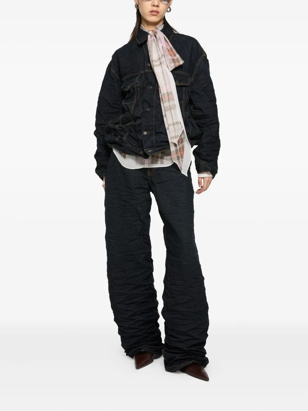 Acne Studios button-closure denim jacket Blauw