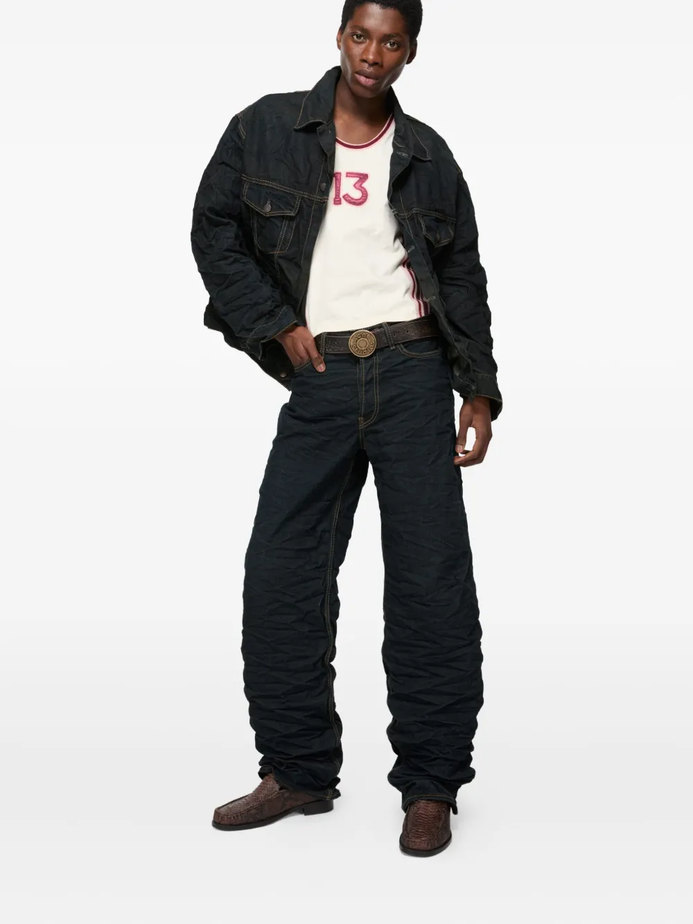 Acne Studios Button-closure Denim Jacket In Blue