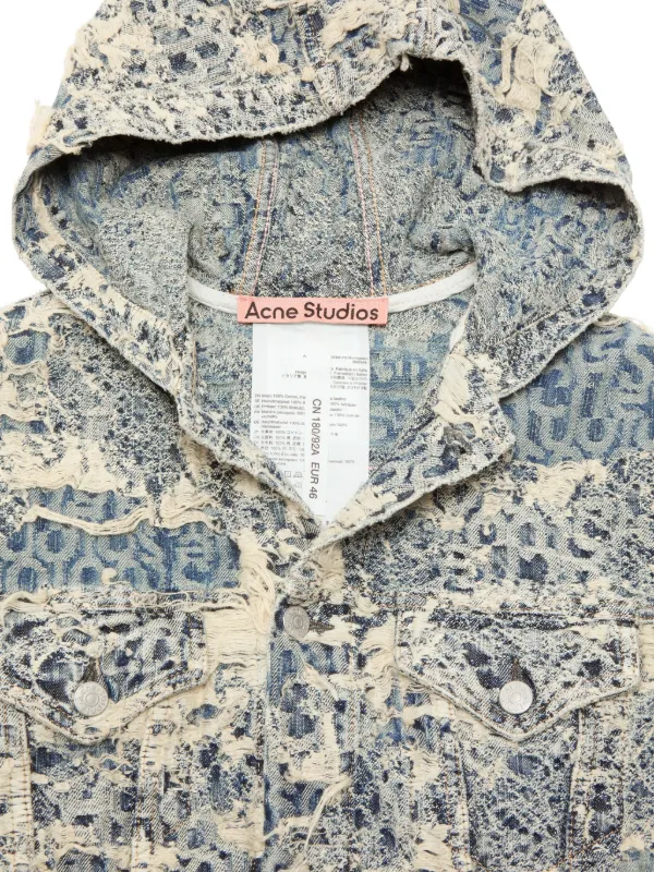 Acne Studios ダメージ デニムジャケット | ブルー | FARFETCH JP