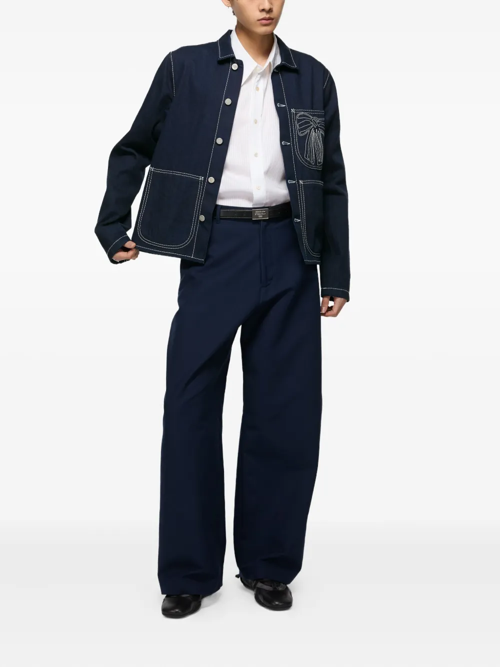 Acne Studios bow-embroidered denim jacket | Denim Jackets | Image 2
