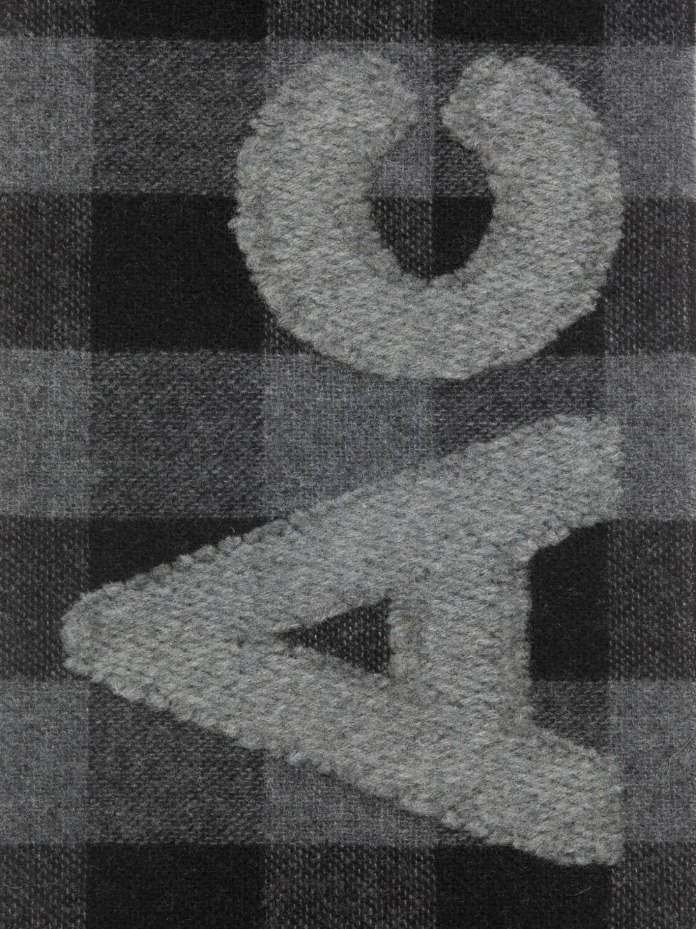 Acne Studios Geruite sjaal Zwart