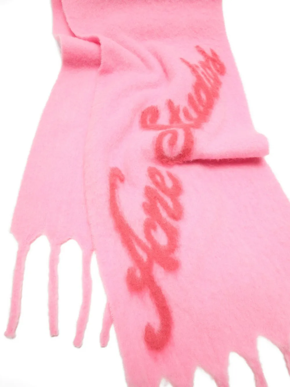 Acne Studios logo fringed scarf | Women | Image 2