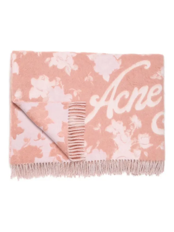 Acne Studios ロゴ スカーフ | ピンク | FARFETCH JP
