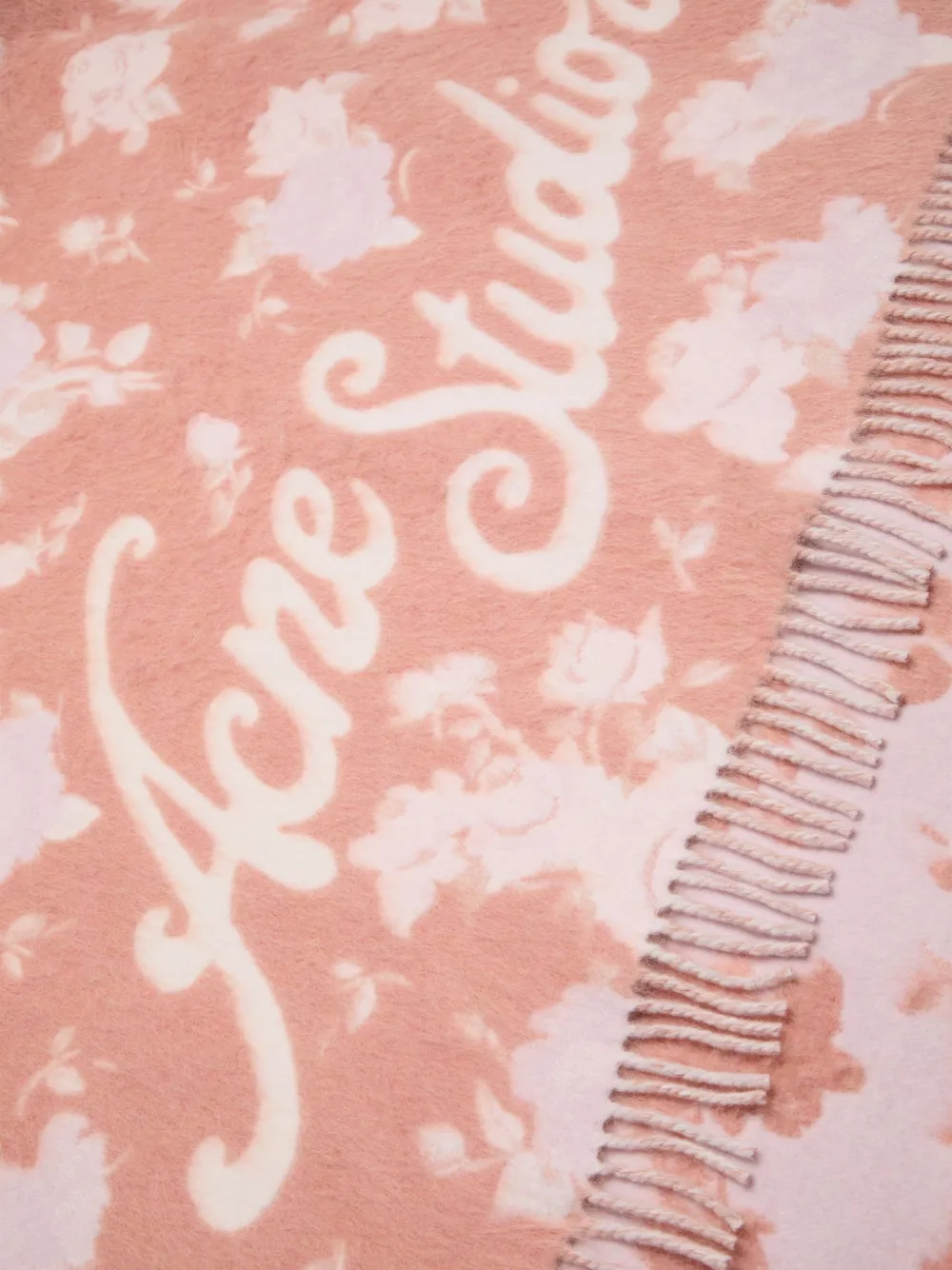 Acne Studios Logo-detail Scarf In Pink