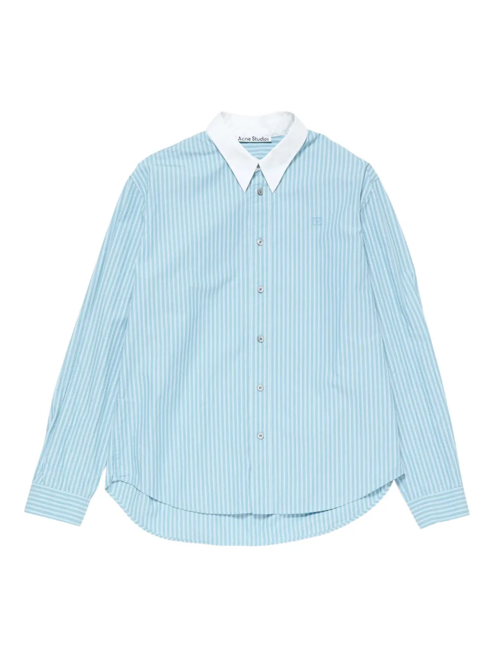 Acne Studios Striped Long-sleeves Shirt In Gold