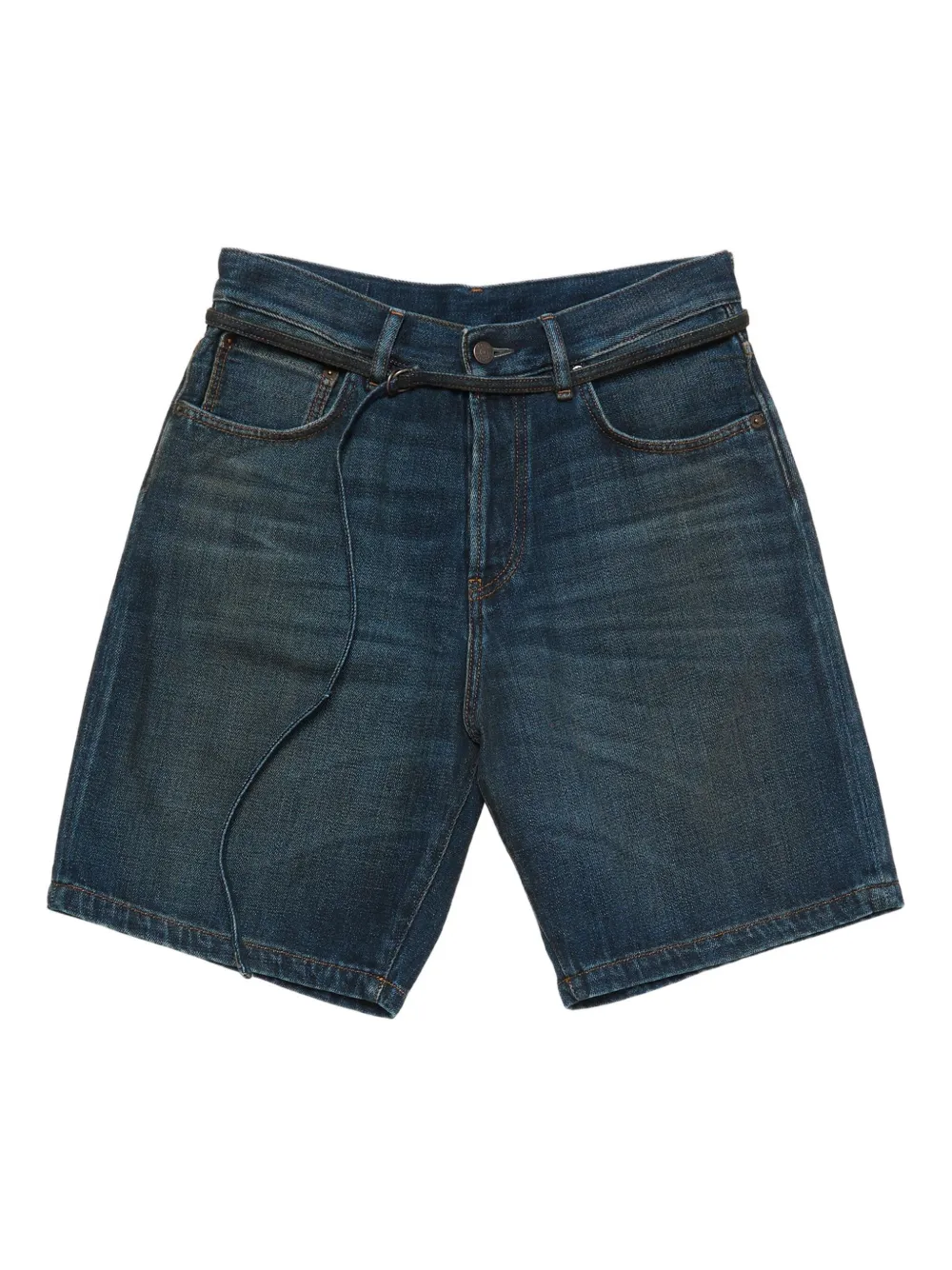 Acne Studios cotton denim shorts Blauw