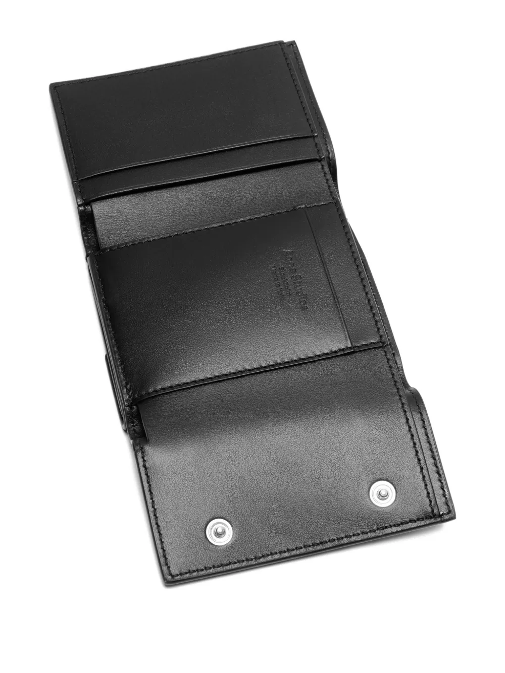 Acne Studios Leather Cardholder In Gold