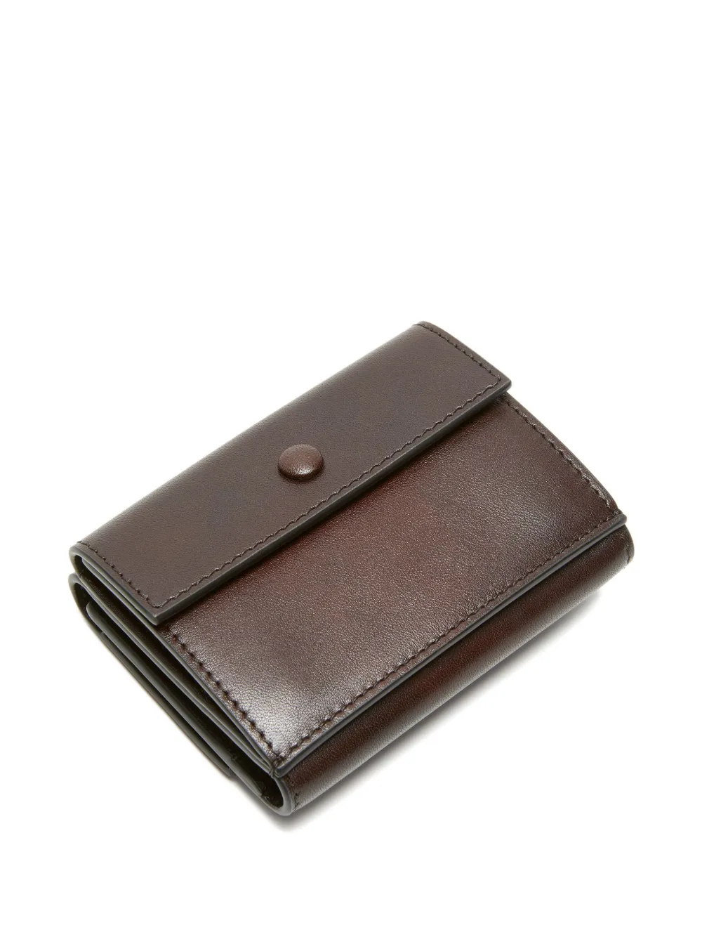 Acne Studios Leather Cardholder In Gold
