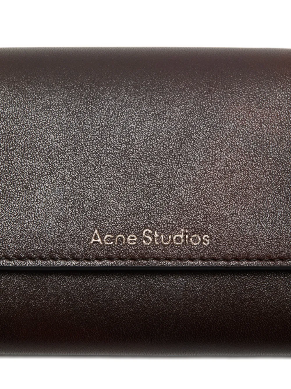 Acne Studios Leather Cardholder In Gold