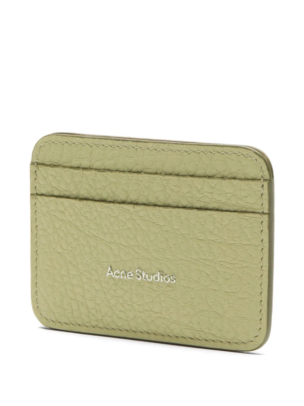 Acne Studios Leren pasjeshouder Groen