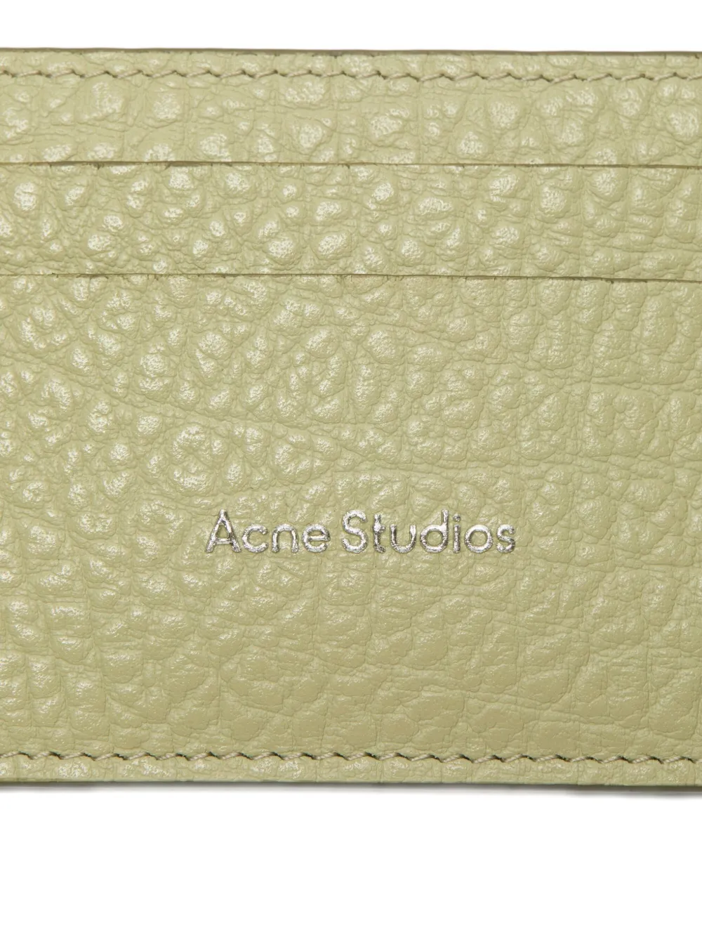 Acne Studios Leren pasjeshouder Groen