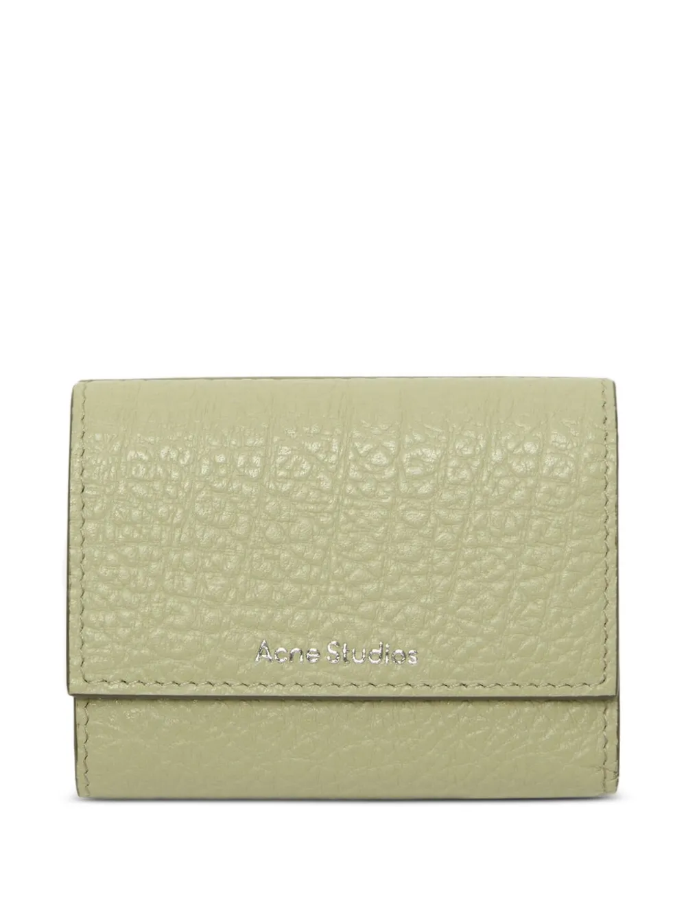 Acne Studios tri-fold leather wallet | Green | Image 1