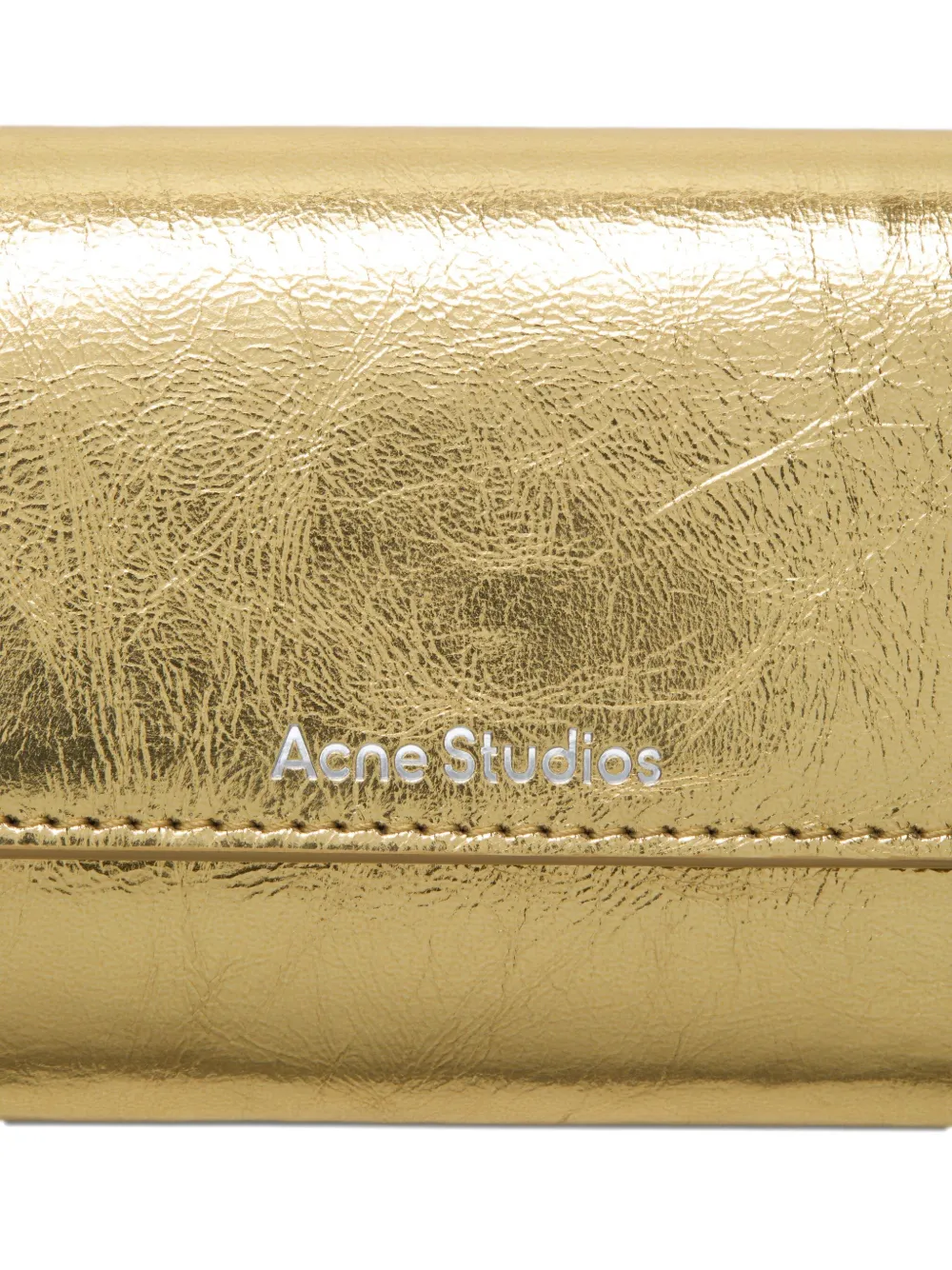Acne Studios Pasjeshouder met logoprint Goud