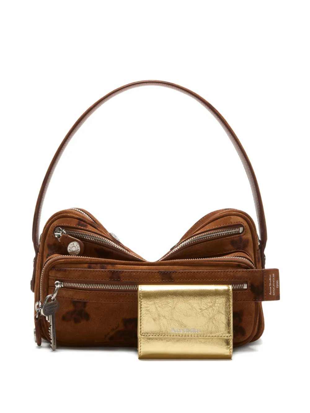 Acne Studios Pasjeshouder met logoprint Goud