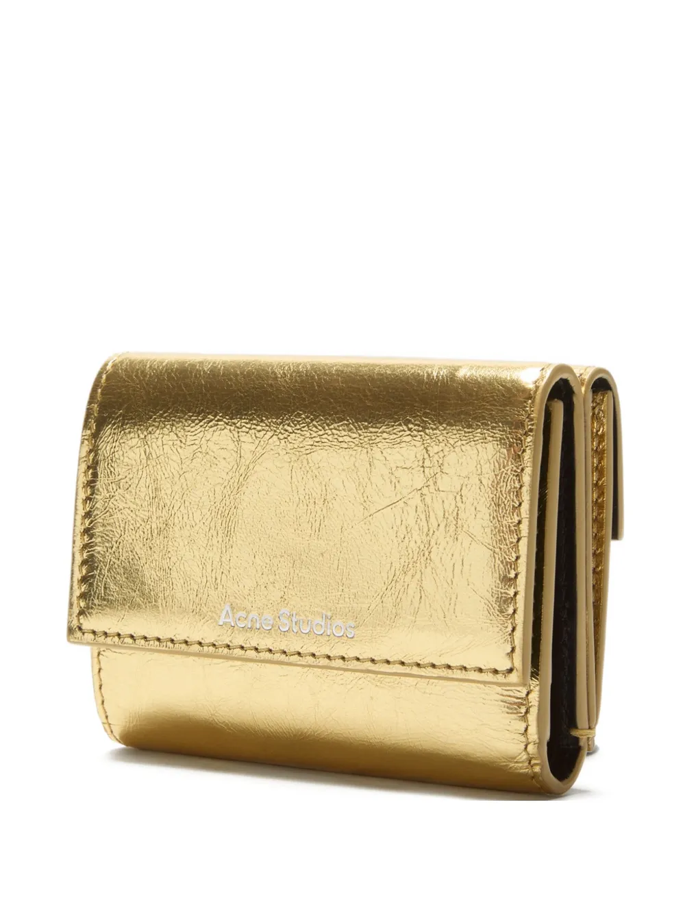 Acne Studios tarjetero con logo | dorado | Image 1