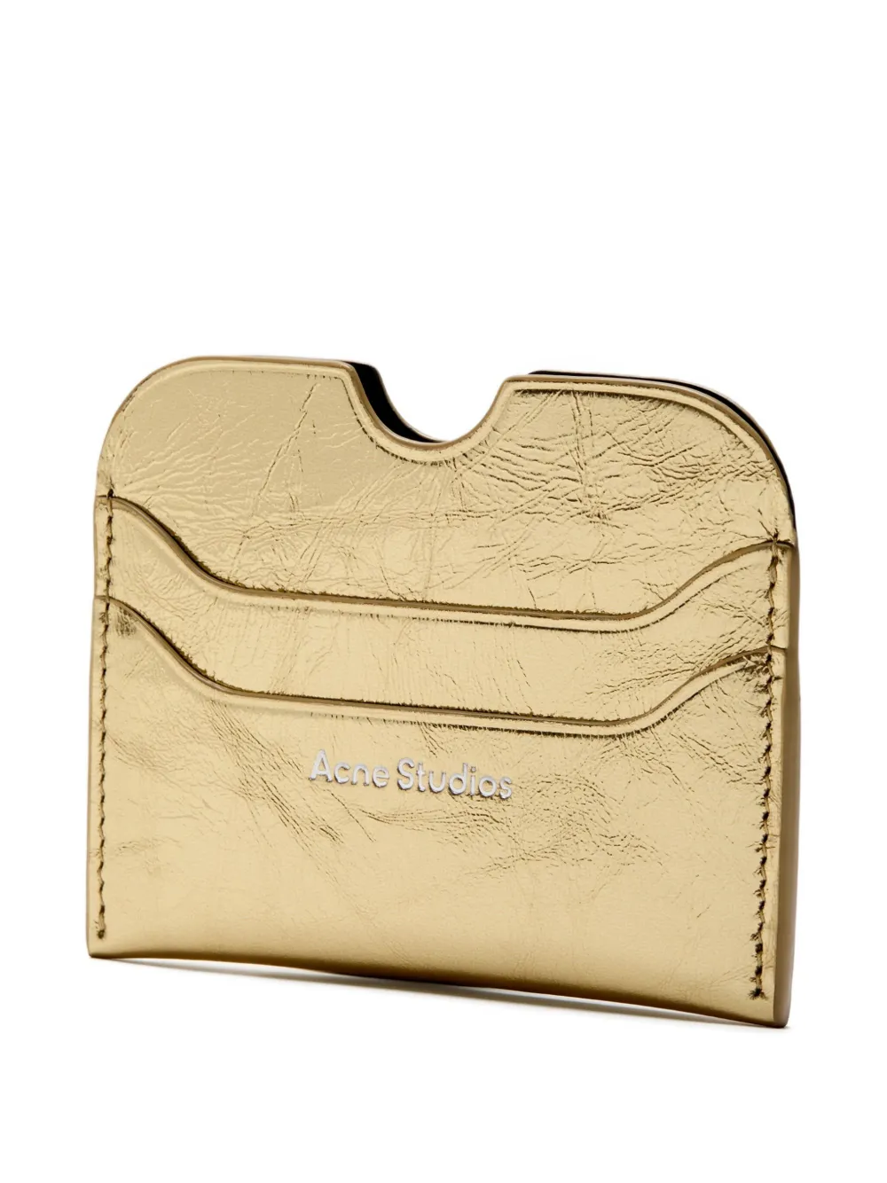 Acne Studios Leren pasjeshouder Goud