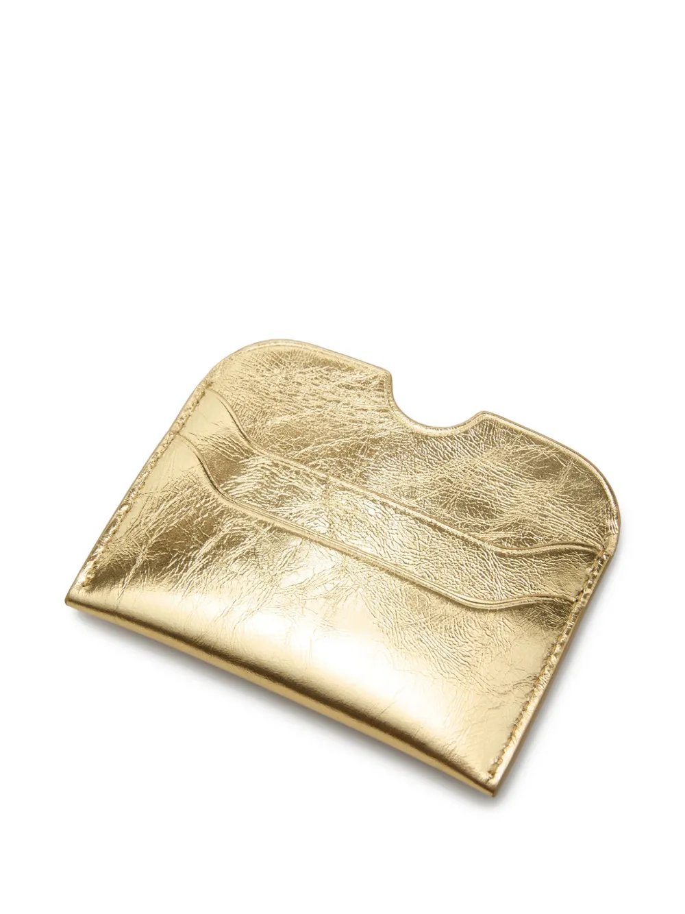 Acne Studios Leren pasjeshouder Goud