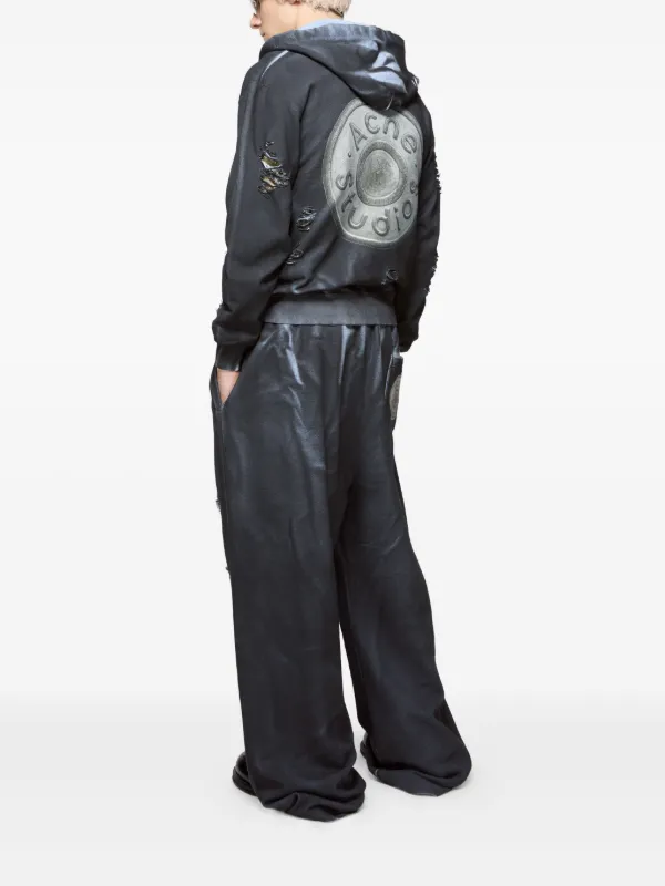 Acne Studios ダメージ ジップパーカー | ブラック | FARFETCH JP