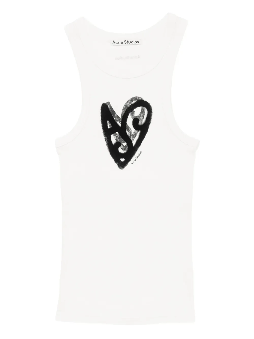 Acne Studios heart-print tank top | blanco | Image 1