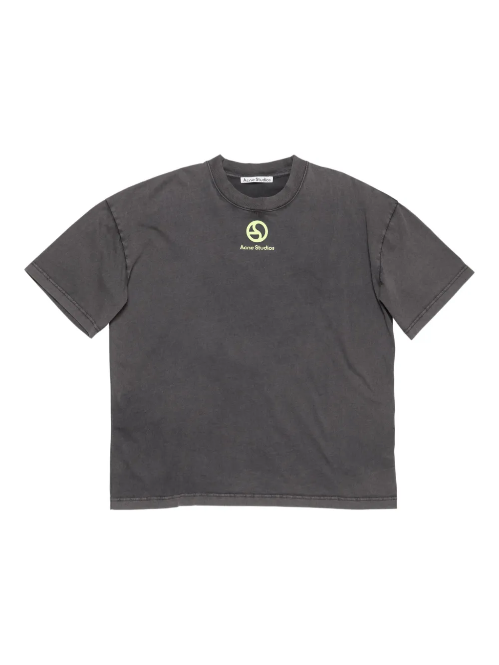 Acne Studios logo-print organic cotton T-shirt - グレー Acne Studios logo-print organic cotton T-shirt - グレー