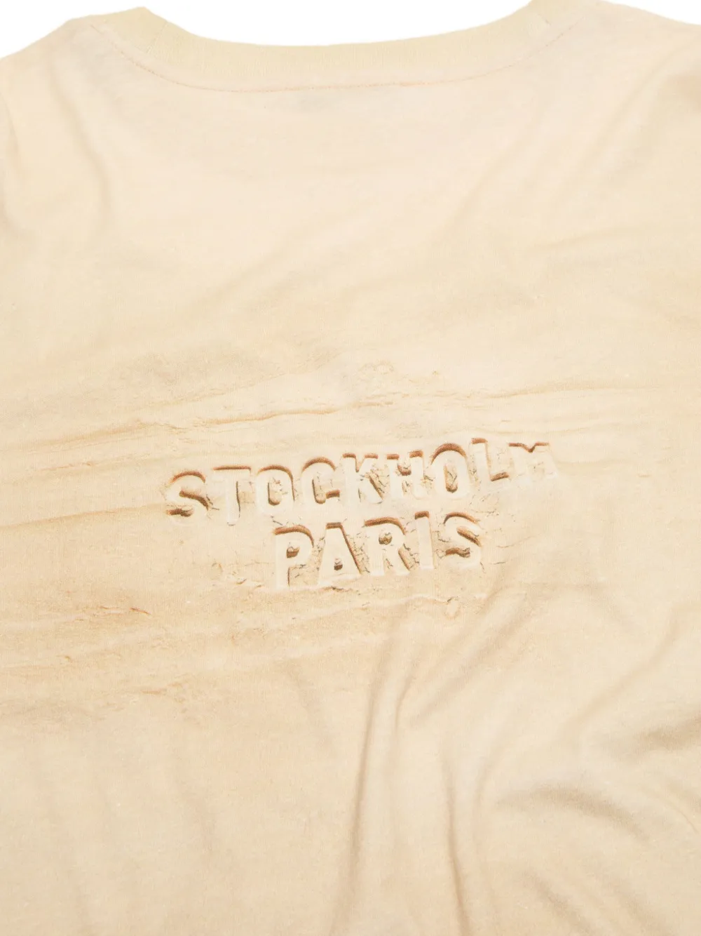 Acne Studios T-shirt met logo en lange mouwen Beige