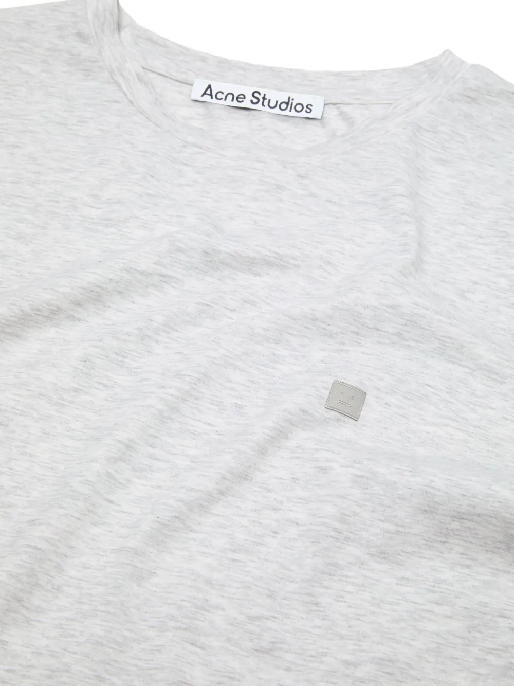 Acne Studios Logo-plaque Short-sleeve T-shirt In Gray