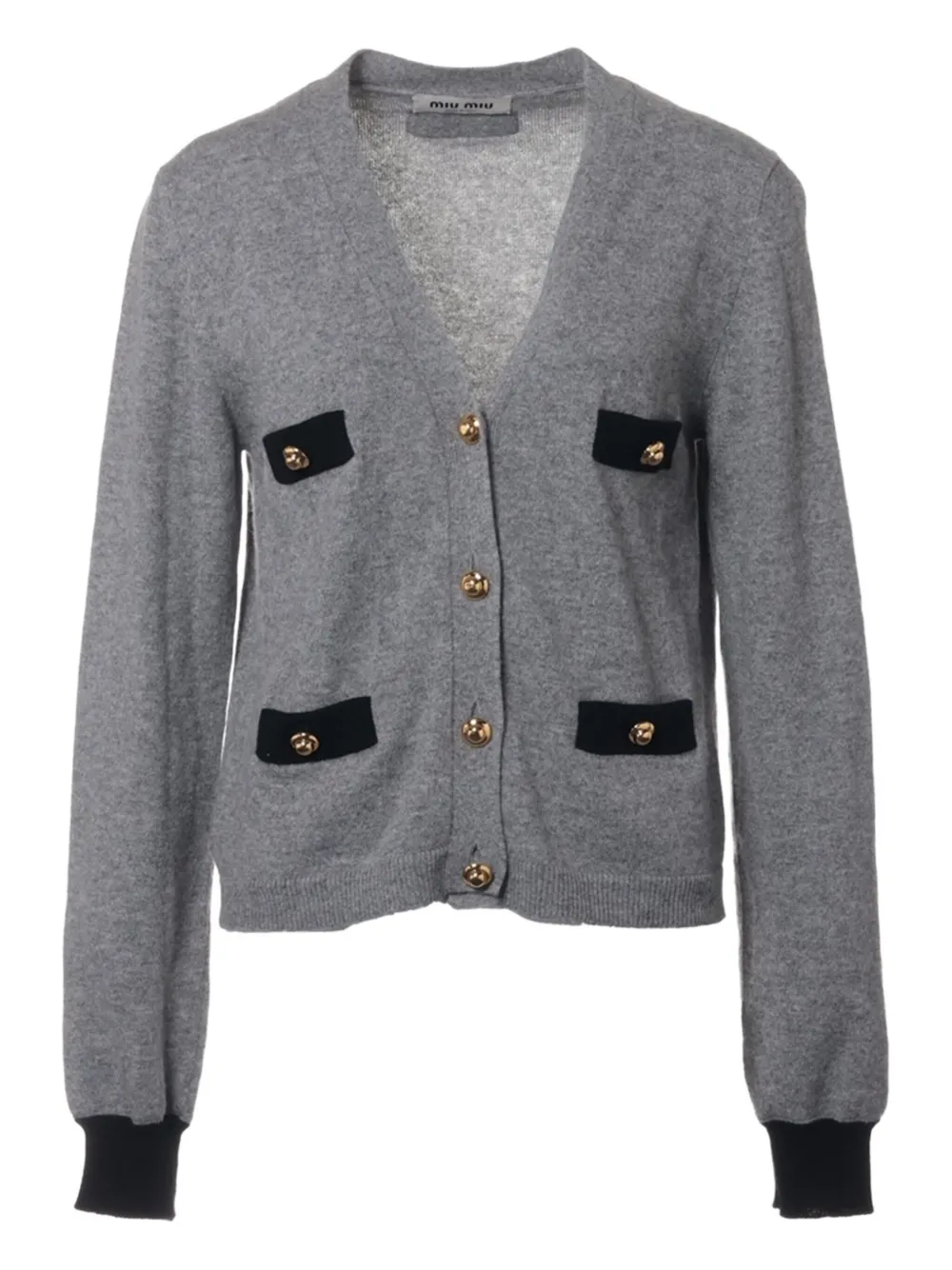 Miu Miu Pre-Owned 2023 cashmere cardigan | Grey | Image 1