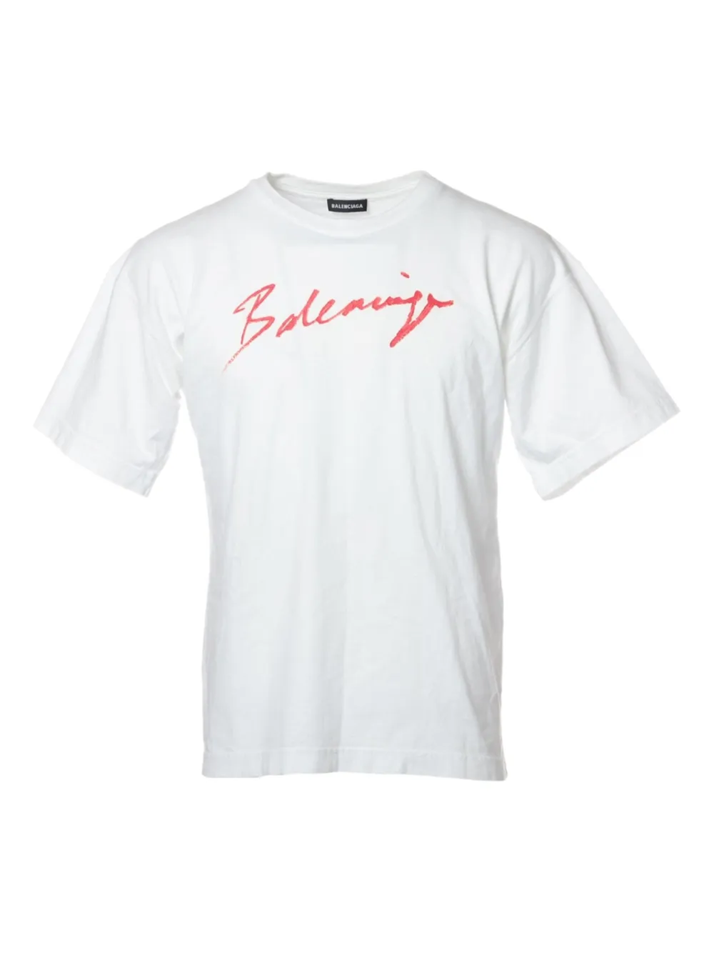 Balenciaga Pre-Owned 2019 logo-print T-shirt - ホワイト Balenciaga Pre-Owned 2019 logo-print T-shirt - ホワイト