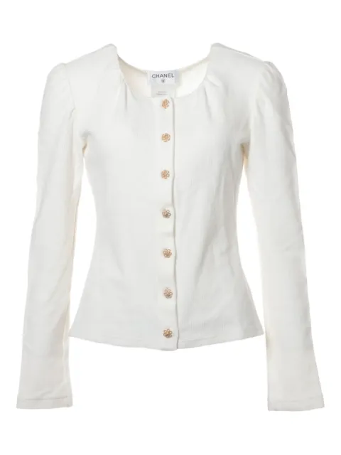 CHANEL Pre-Owned chamarra de pana 2015