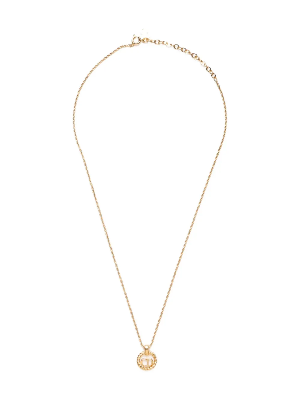 Christian Dior Pre-Owned 1990-2015 logo-pendant necklace | Gold | Image 1