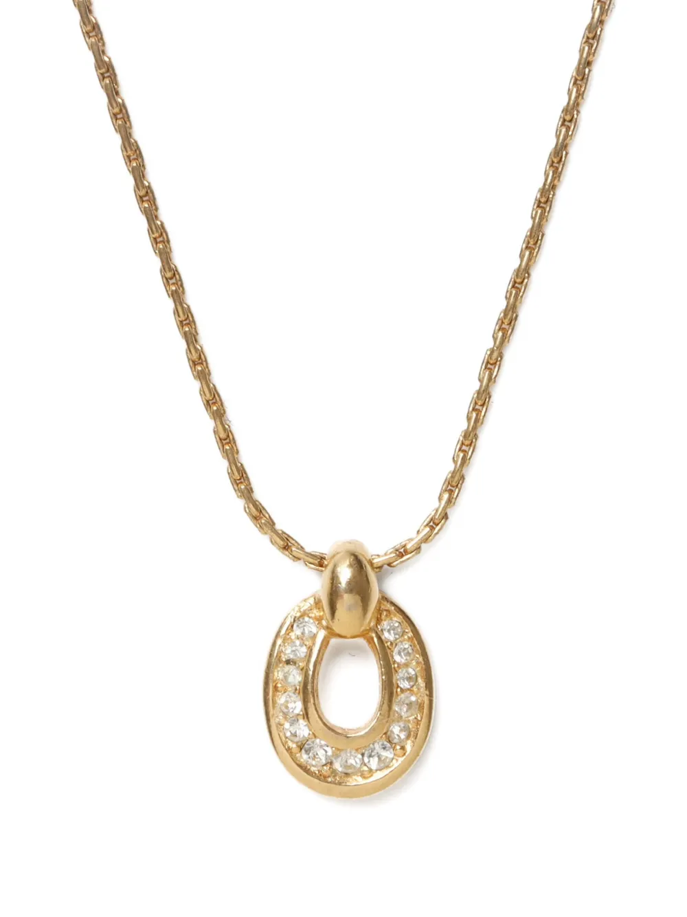 Christian Dior Pre-Owned 1990-2015 rhinestone-embellished pendant necklace | Image 2