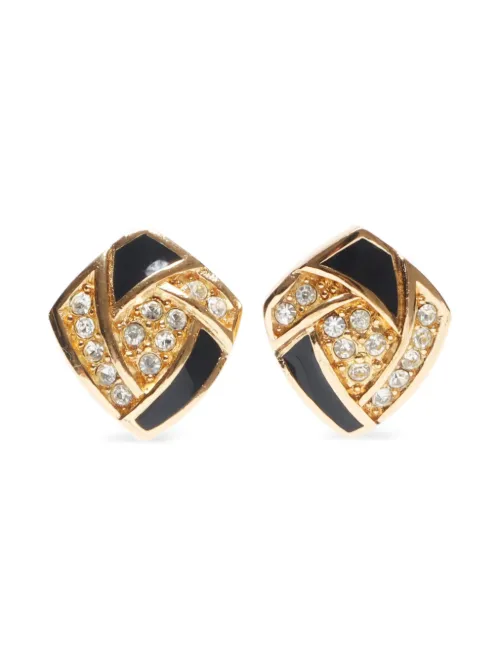 Boucles d'oreilles à strass (années 1990-2015) - Christian Dior Pre-Owned - Modalova