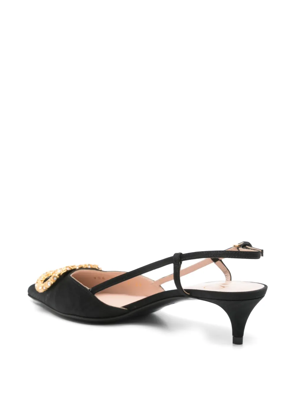 Valentino Garavani 50mm Vlogo slingback pumps Black