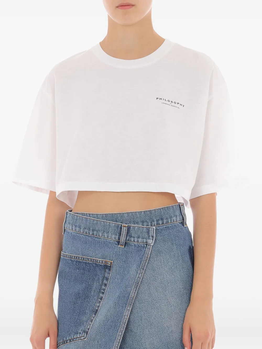 Philosophy Di Lorenzo Serafini T-shirt met print Wit
