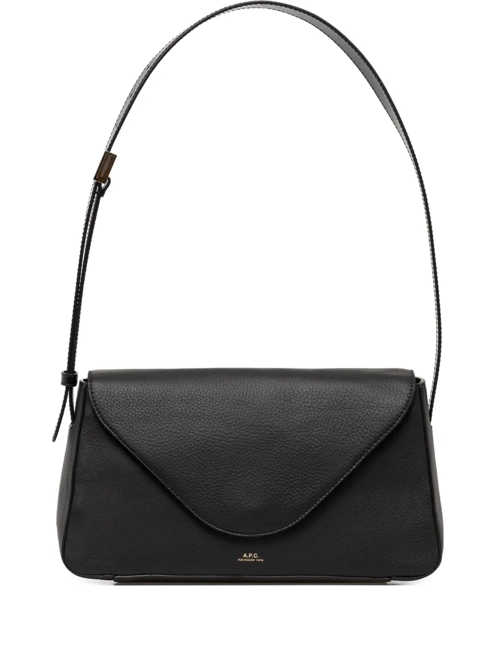 A.P.C. Kleine Daria leren schoudertas met klep LZZ BLACK