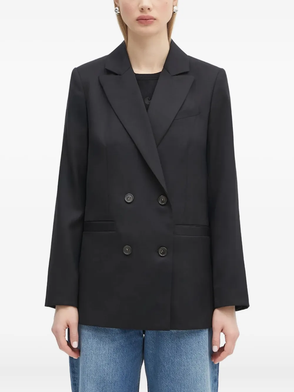 A.P.C. Lucy wollen blazer met dubbele rij knopen Zwart