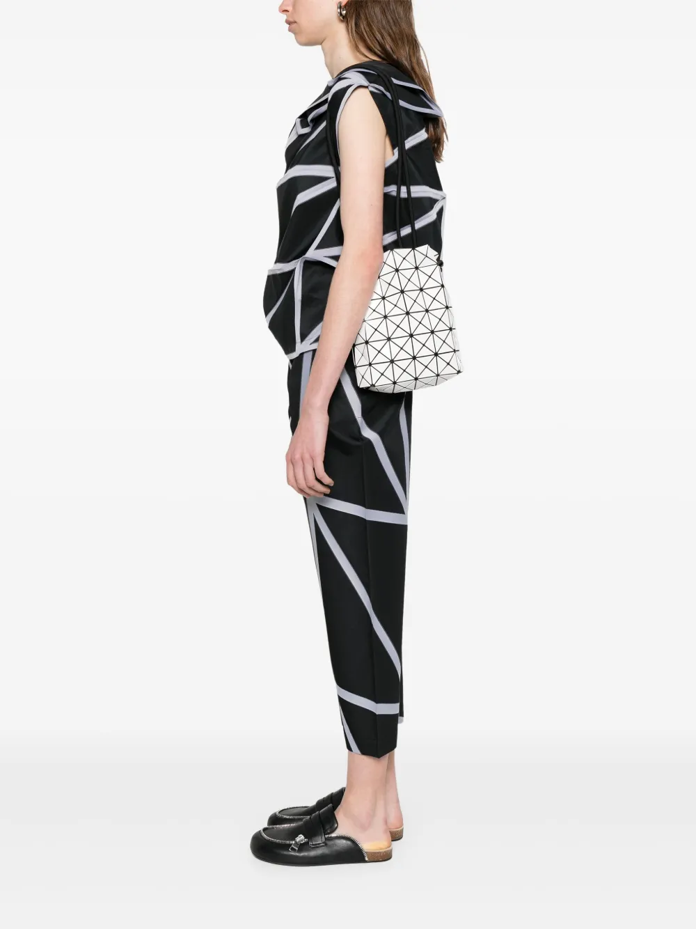 Bao Issey Miyake Bucket-tas met geometrisch patroon Wit